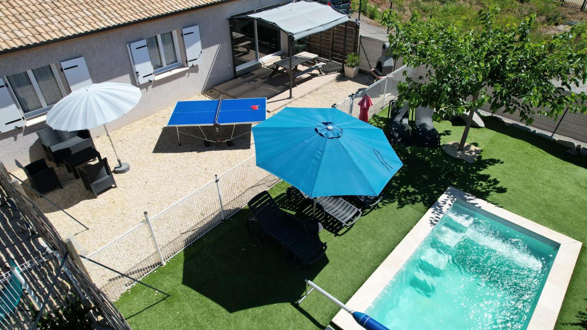 En Ardeche, Gite L'Odyssee Climatise Avec Sa Piscine Privee Et Chauffee Joyeuse Luaran gambar