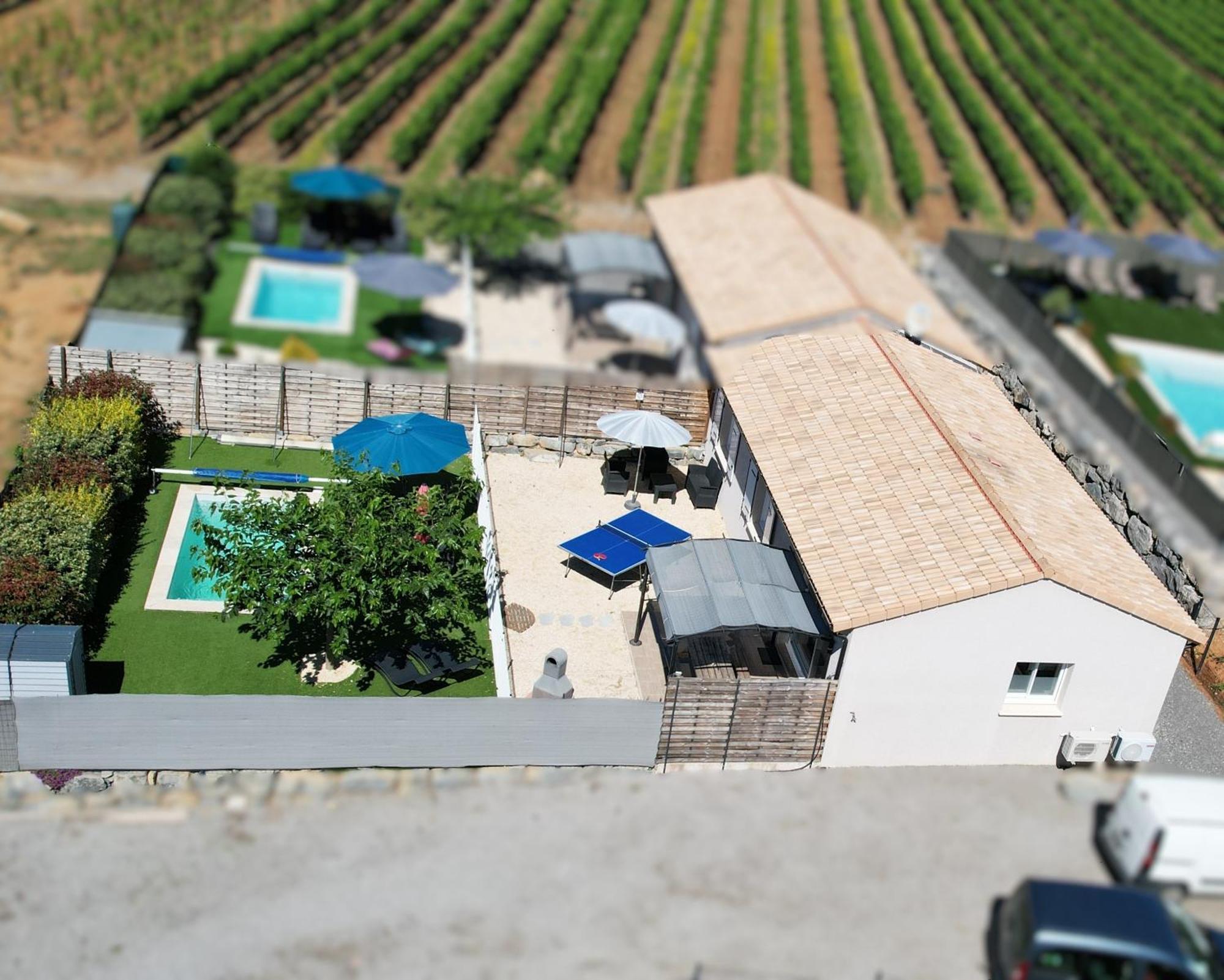 En Ardeche, Gite L'Odyssee Climatise Avec Sa Piscine Privee Et Chauffee Joyeuse Luaran gambar
